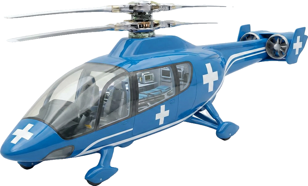 Avectra 101 aircraft configured for remote industrial medical standby